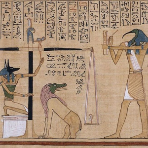 Drawings such as this were common in the Egyptian Book of the Dead