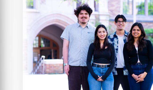 Chance Landis, Riddhi Mistry, Kayvon Tari and Tanvi Save