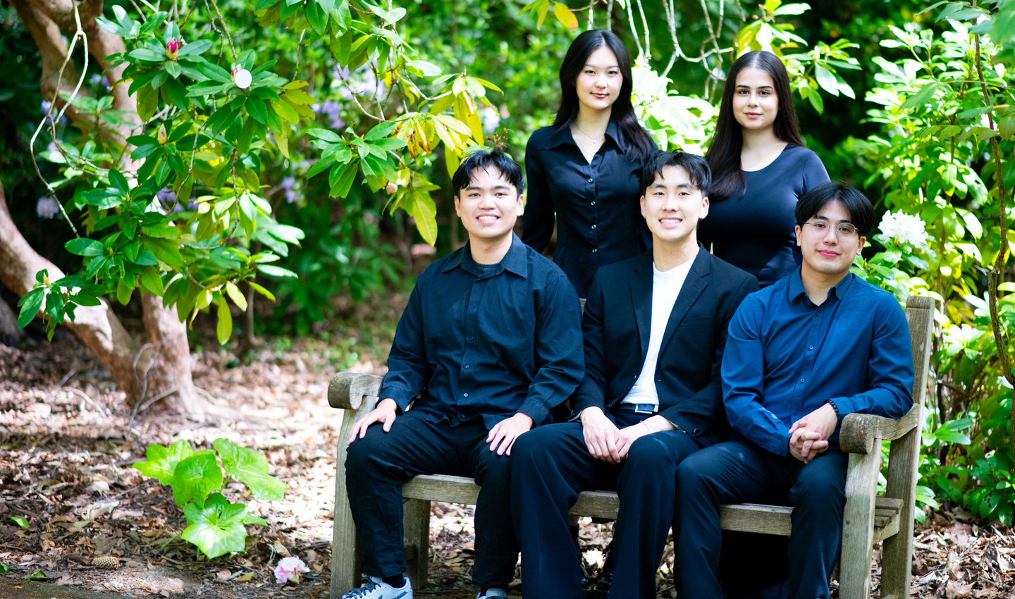 Students (from left) Harman Zhang, Sara Duan, Justin Dong, Noa Avitan and David Pham