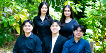 Students (from left) Harman Zhang, Sara Duan, Justin Dong, Noa Avitan and David Pham