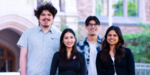 Chance Landis, Riddhi Mistry, Kayvon Tari and Tanvi Save