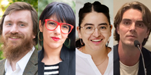 Images of Jason Young, Itza Carbajal, Belén Saldías and Pelle Tracey.