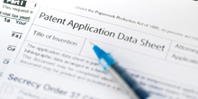 A patent form.