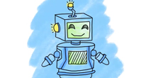 Illustration of a smiling robot