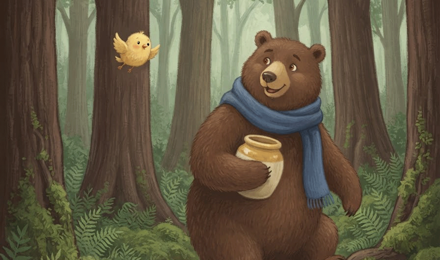 A bear from a story generated by Google Gemini.