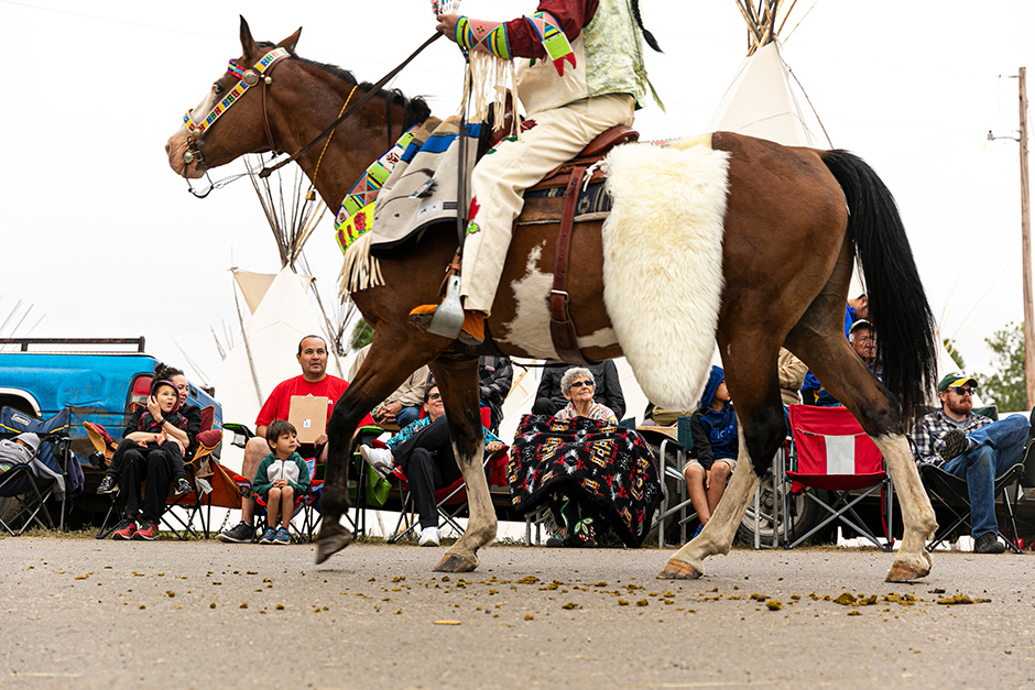 lisaaksiichaa Ross Braine takes part in the Crow Fair in August 2019 in Crow Agency, Montana. 