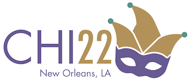 CHI 2022 logo with Mardi Gras mask reading New Orleans, LA