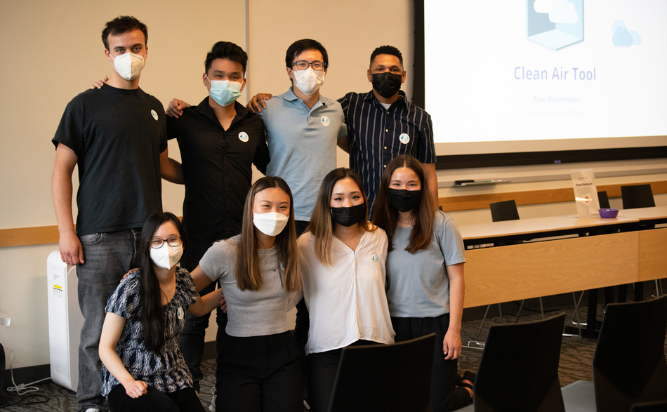 Front row: Misty Becker, Jeanne Choi, Bijou Kim, Gulsima Young. Back row: Thomas Wilson, Stanley Susanto, Natt Sakulborrirug , and Christian Calloway