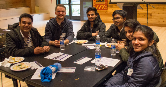 A table at the Diversity Month Kickoff Luncheon