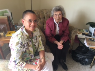 Professor Michelle H. Martin meets with Beverly Cleary.