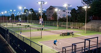 Tennis courts near the IMA