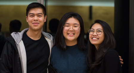 Justin Tran, Stephanie Choi and Reine Abubakar