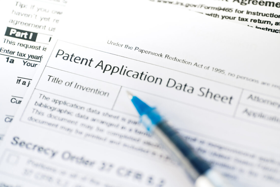 A patent form.