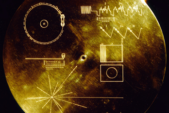 A portion of one of the 'golden records' aboard Voyager.