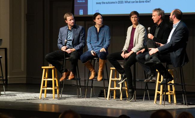 CIP researchers Jevin West, Emma Spiro, Kate Starbird, Chris Coward and Ryan Calo.